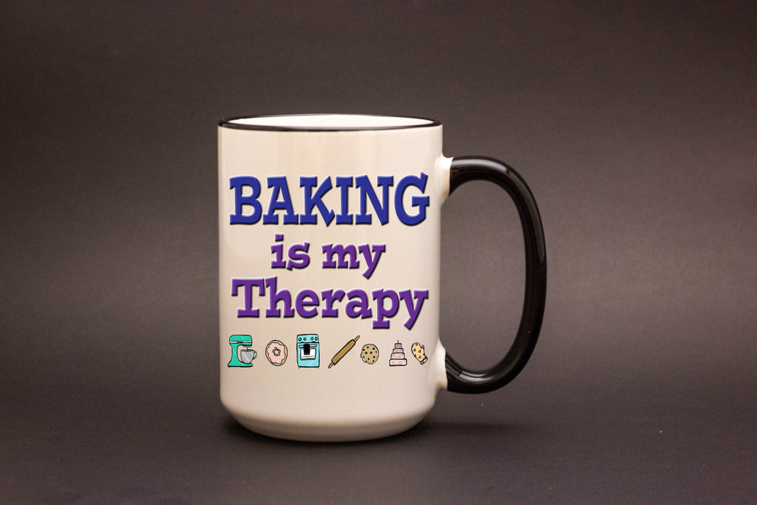 Baking is Therapy Personalized MUG